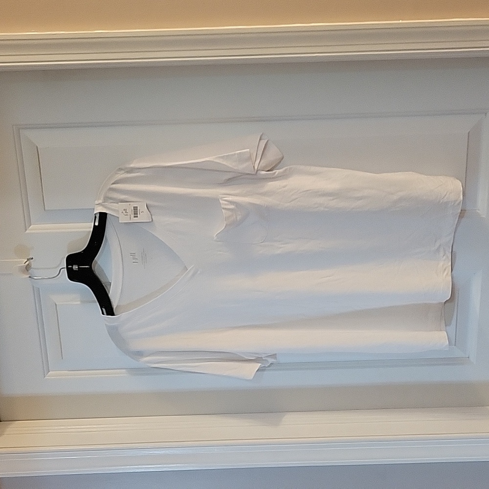 J Jill white easy pocket tee small